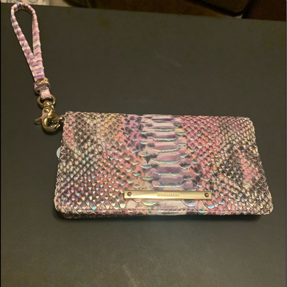 Brahmin Berry Opal Seville Debra wristlet snake